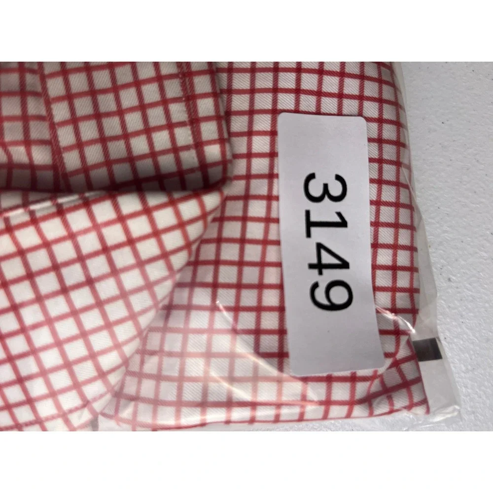 Banana Republic Red Gingham Check Dress Shirt Mens Large L 16 16 1/2‎